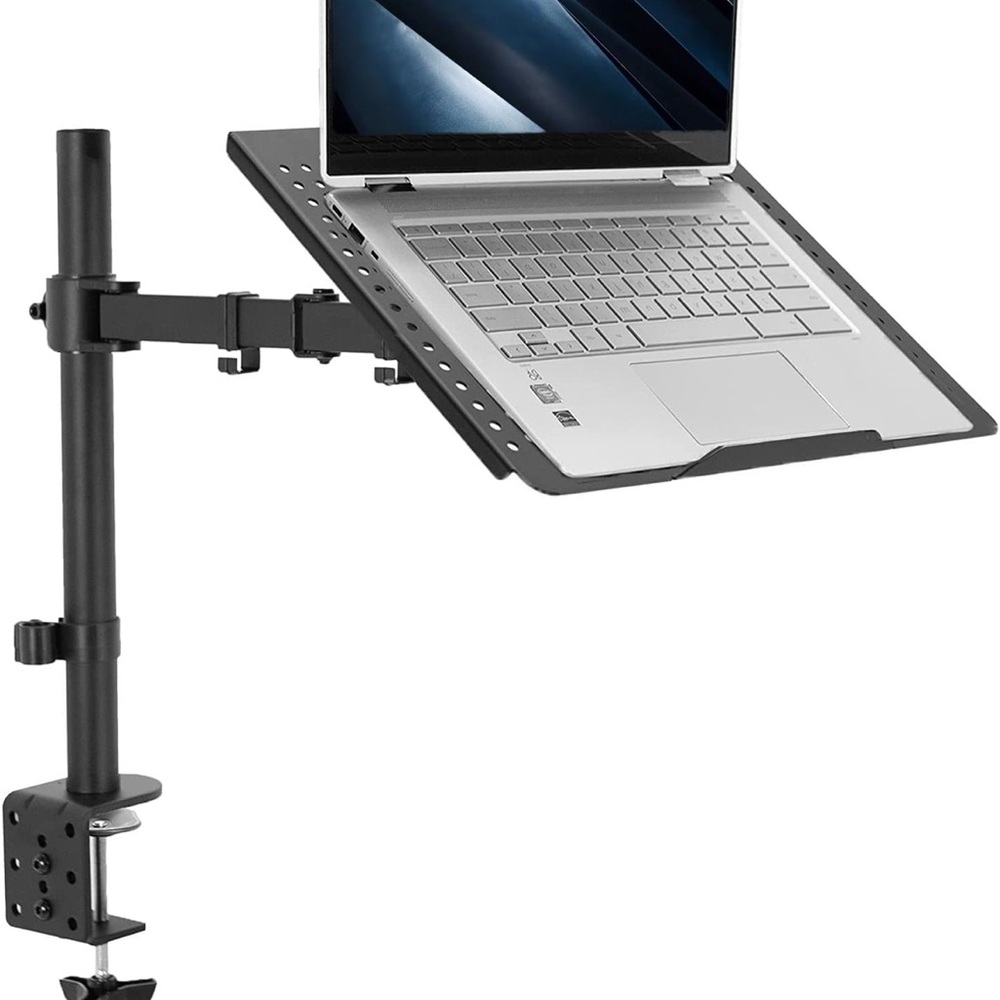 Vivo Black Adjustable Laptop Tray and Desk Mount